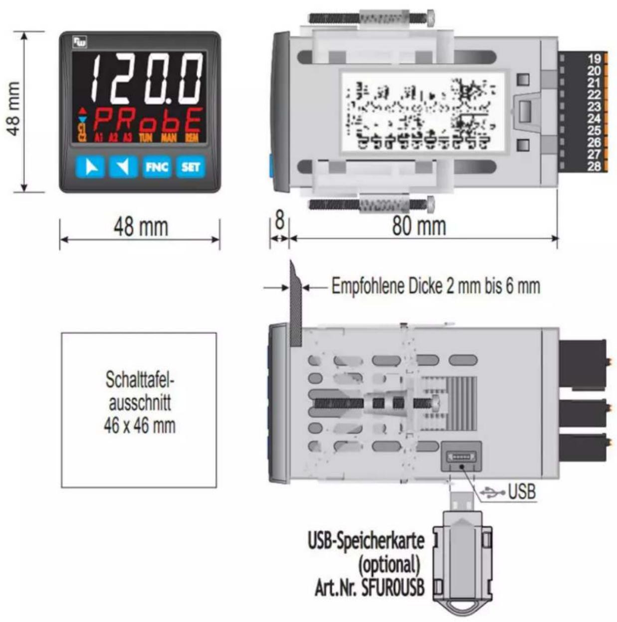 Wachendorff UR48482A - Zeichnungen Abmessungen - 1