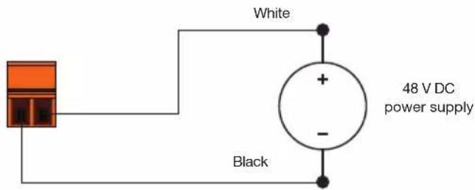 White 48 V DC power supply Black