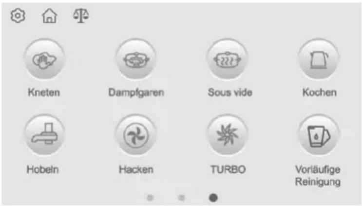 Kneten Dampfgaren Sous vide Kochen Hobeln Hacken TURBO Vorläufige Reinigung
