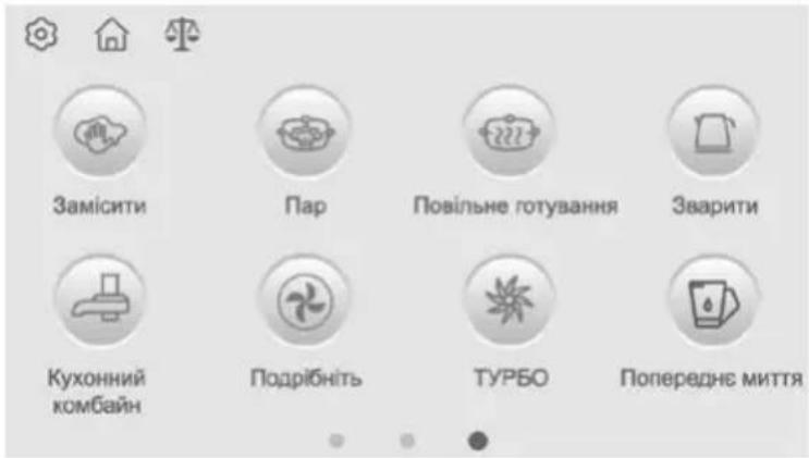 Замісити Пар Повільне готування Зварити Кухонний комбайн Подрібніть ТУРБО Попереднє миття
