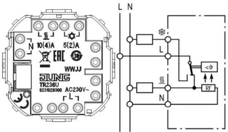 10(4)A 5(2)A EHC WWJJ JUNG TR236U 0231028300 AC230V~ L N L N <Ø RF