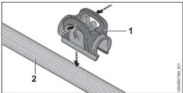 STIHL HTA 150.0 - Zárókapocs felszerelése, (HTA 160.0). - 1
