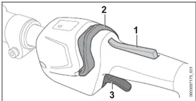 STIHL HTA 150.0 - Включване на телескопич- ната прътова кастрачка - 1