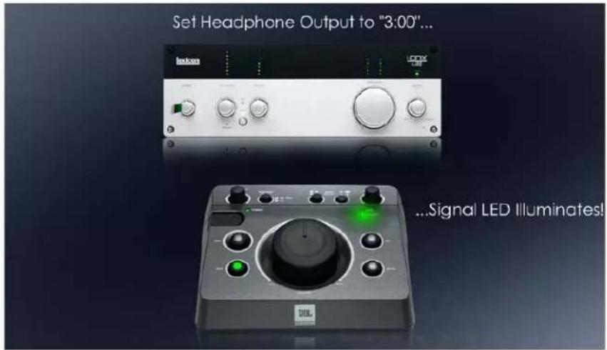 Set Headphone Output to "3:00"... Signal LED Illuminates!