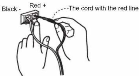 Black - Red + The cord with the red line