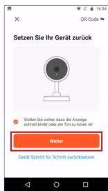 Setzen Sie Ihr Gerät zurück Steilen Sie sicher, dass die Anzuge scheinelt महित oder ein Ton zu höhere ist Weiter Gesikt Schritt für Schritt zurücksetzen