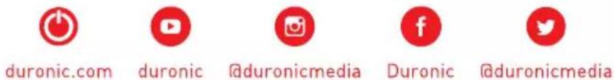 duronic.com duronic @duronicmedia Duronic @duronicmedia