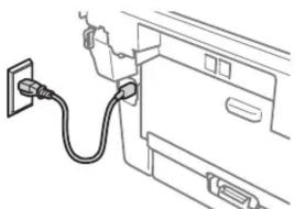 BROTHER DCP-B7640DW - Connect the power cord and turn the machine on - 1