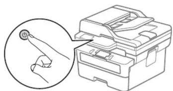 BROTHER DCP-B7640DW - Connect the power cord and turn the machine on - 2