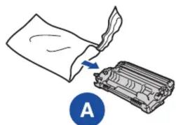 BROTHER DCP-B7640DW - Remove the packing materials and install the toner cartridge and drum unit assembly - 2