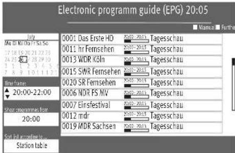 Recordings/EPG ★★★★ Expert ■ OPERATION LEVEL ■ MANUAL Recording control EPG TV EPG settings EPG Data for ... TV & Radio Storage medium EPG channel TV(short) EPG channel para TV&R(short) BACK