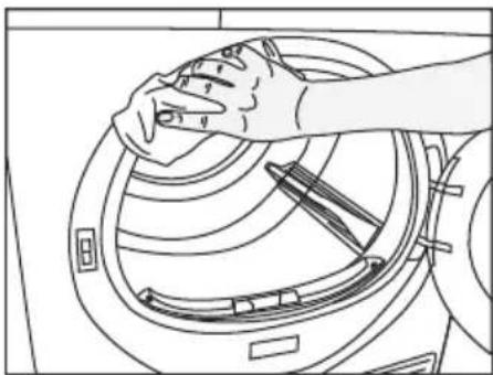 GRUNDIG SYLTGTR80 - Fibre Filters (internal and external filters) / Cleaning of the Interior Surface of the Loading Door - 12