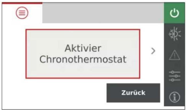 Aktivier Chronothermostat Zurück
