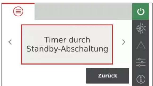 Timer durch Standby-Abschaltung Zurück