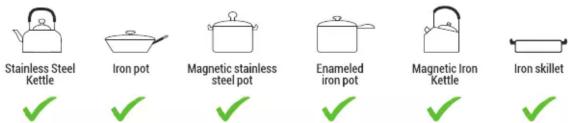Stainless Steel Kettle Iron pot Magnetic stainless steel pot Enameled iron pot Magnetic Iron Kettle Iron skillet