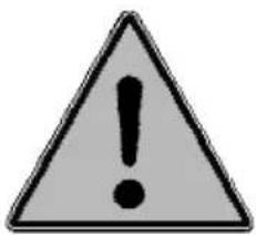 Warning sign with exclamation mark inside a triangle