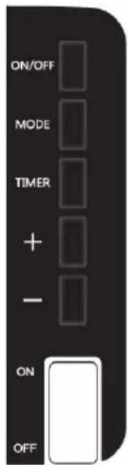 ON/OFF MODE TIMER + - ON OFF