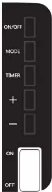 ON/OFF MODE TIMER + - ON OFF