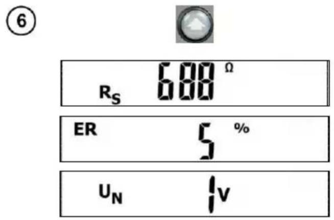 ⑥ R_S 688 Ω ER 5 % U_N |v
