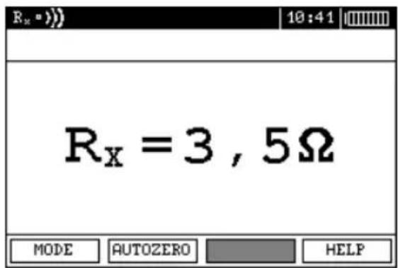 Rₓ = 3 , 5Ω MODE AUTOZERO HELP