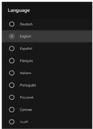 Language Deutsch English Español Français Italiano Português Русский Српски العربية