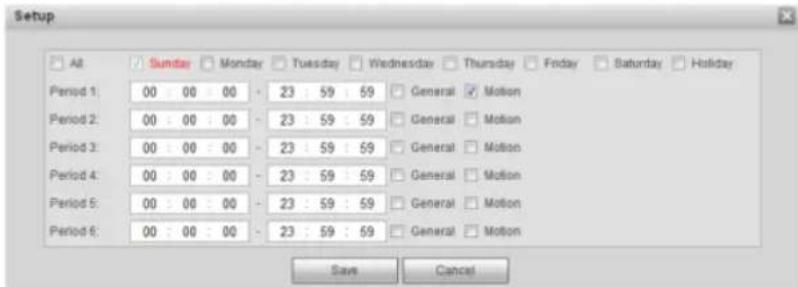 Setup All Sunday Monday Tuesday Wednesday Thursday Friday Saturday Holiday Period 1: 00 : 00 : 00 - 23 : 59 : 59 Period 2: 00 : 00 : 00 - 23 : 59 : 59 Period 3: 00 : 00 : 00 - 23 : 59 : 59 Period 4: 00 : 00 : 00 - 23 : 59 : 59 Period 5: 00 : 00 : 00 - 23 : 59 : 59 Period 6: 00 : 00 : 00 - 23 : 59 : 59 General General General General General General General General General General Save Cancel