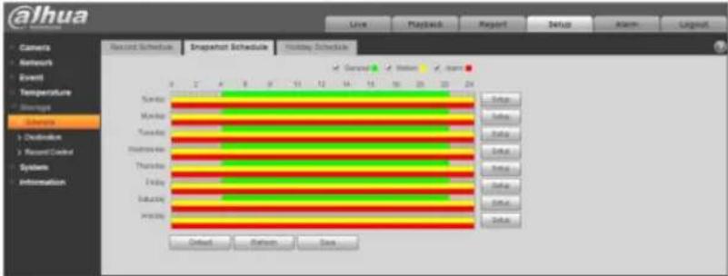 @lhua Live Playback Report Setup Alarm Layout Record Schedule Dragshot Schedule Holiday Schedule Camera Motion Alarm Sunday Sunday Sunday Wednesday Thursday Friday Saturday Monday Default Refresh Data