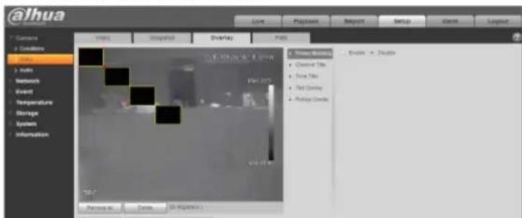 @Jhua Camera 2 Conditions 3 Audio 4 Audio 5 Network 6 Event 7 Temperature 8 Storage 9 System 10 Information View Designed Overlay Play Current Settings • Channel Title • Drive Title • Set Overlay • Package Details Show - Show • Display