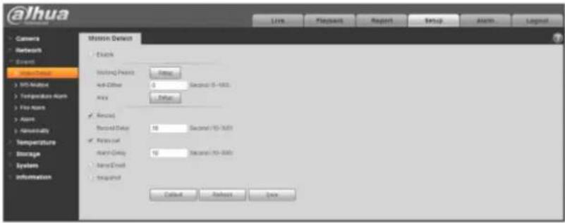 @lhua Motion Detroit Explain Working Phone: 0 Add Other: 0 Second (5-100) Area: Default Record Data: 18 Second (10-300) Printout: 16 Second (10-300) Main Group: 16 Second (10-300) Name Email: Information Callout Refresh Save