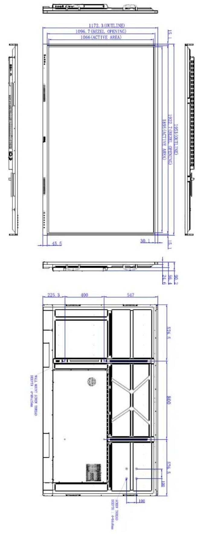 BENQ RE8603A - Dimensions (RE6503A) - 3