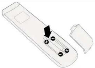 BENQ RE8603A - Installing remote control batteries - 2