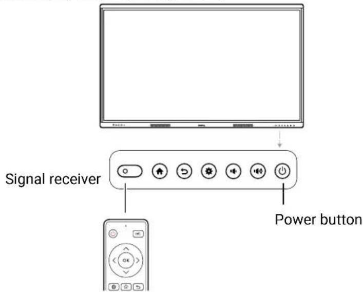 Signal receiver Power button