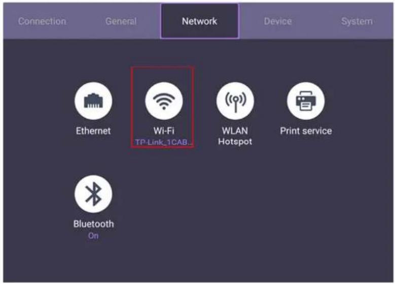 Connection General Network Device System Ethernet Wi-Fi TP-Link_1CAB_ WLAN Hotspot Print service Bluetooth On