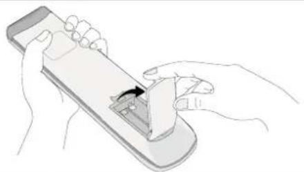 BENQ RE8603A - Installing remote control batteries - 1