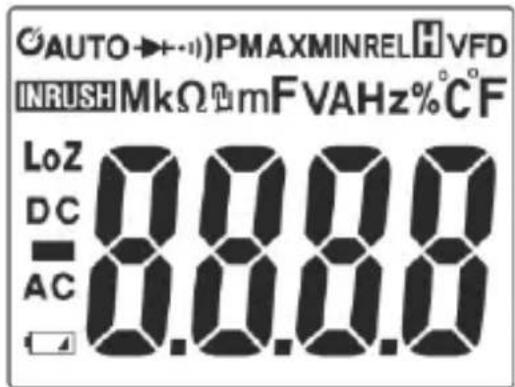 AUTO→+·)PMAXMINRELHVFD INRUSH MkΩ mF VVAHz%°C°F LoZ 0.0.0.0 DC AC 0.0.0.0