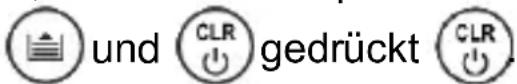 und CLR gedrückt CLR