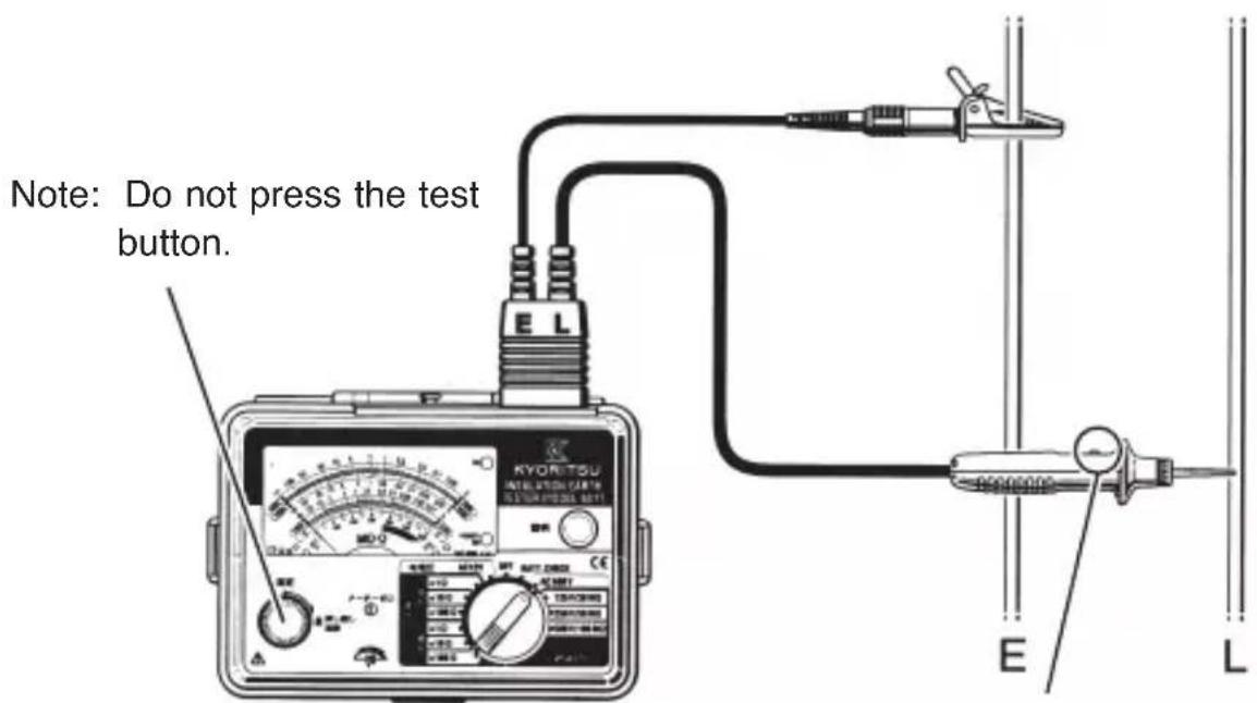 Note: Do not press the test button. KYORISU INTIATION/ARTH KUSUK/PSSA 0511 E L