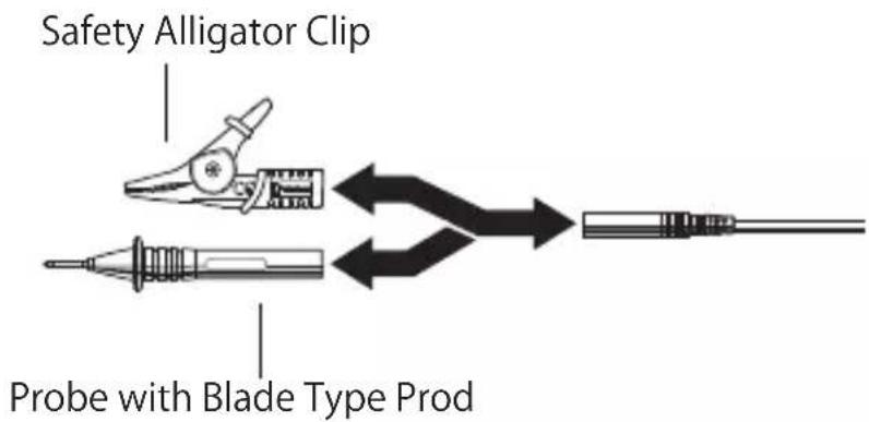Safety Alligator Clip Probe with Blade Type Prod