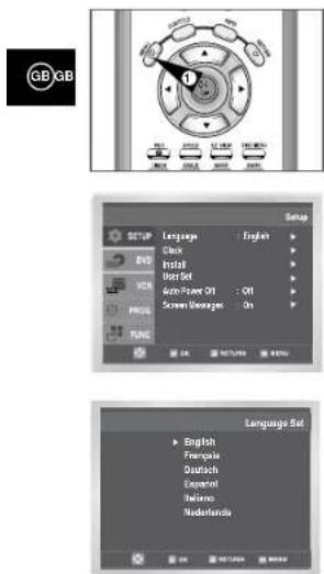 SAMSUNG DVD-V530 - Setting the Menu Language - 1