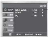 SAMSUNG DVD-V530 - Selecting the Colour Mode - 3