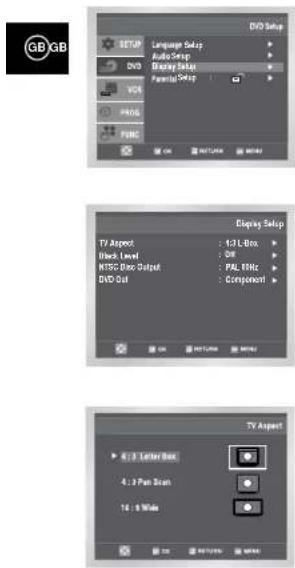 SAMSUNG DVD-V530 - Setting Up the Display Options - 1