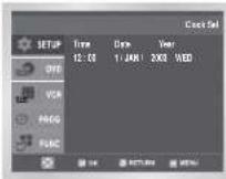 SAMSUNG DVD-V530 - Setting the Date and Time - 3