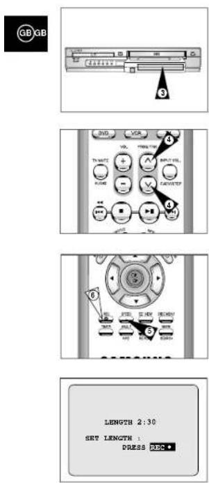 SAMSUNG DVD-V530 - Recording a Programme with Automatic Stop - 1