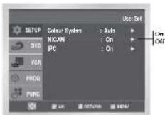 SAMSUNG DVD-V530 - Selecting the Colour Mode - 5