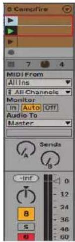 D Campfire MIDI From AllIns All Channels Monitor in Auto Off Audio To Master Sendu - inf 0 12 24 36 48 60 B S
