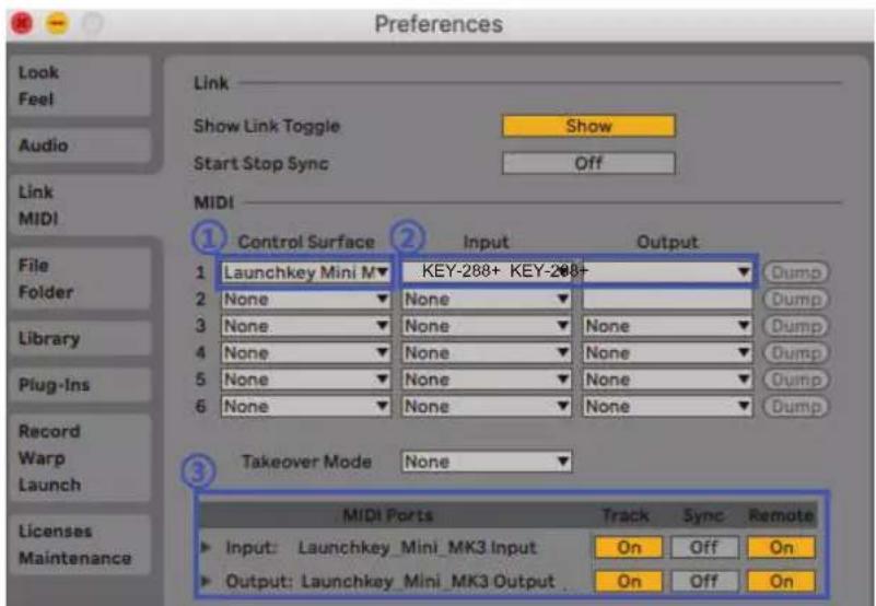 Omnitronic KEY-288+ - Verwendung mit Ableton Live - 2