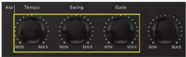 Arp | Tempo Swing Gate MIN MAX MIN MAX MIN MAX MIN MAX