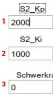 S2_Kp 1 2000 S2_Ki 2 1000 3 Schwerkra 0