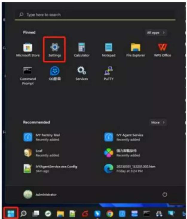 Type here to search Pinned Microsoft Store Settings Calculator Notepad File Explorer WPS Office Command Prompt QQ影音 Services PVTTY Recommended IVY Factory Tool Recently added LVY Agent Service Recently added Loef Recently added 强力卸载软件 Recently added IVYAgentService.exe.Config 34m ago 20230331_152251.302.htm Friday at 3:24 PM Administrator