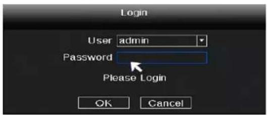 Login User admin Password Please Login OK Cancel